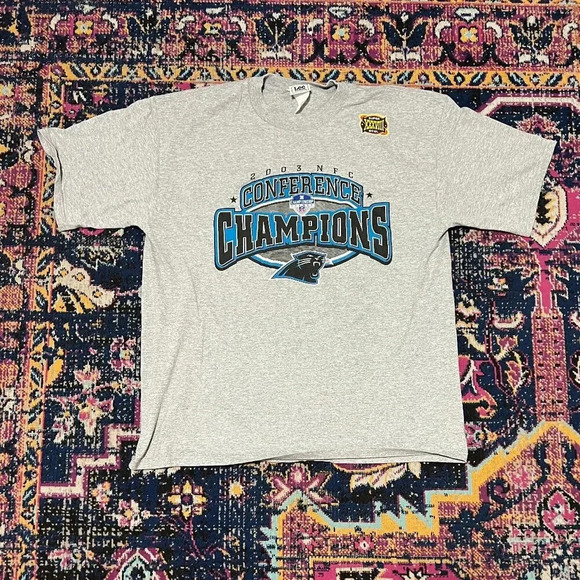 Lee Other - Vintage 2003 Carolina Panthers NFC Conference Champions NFL Gray T-Shirt XL‎